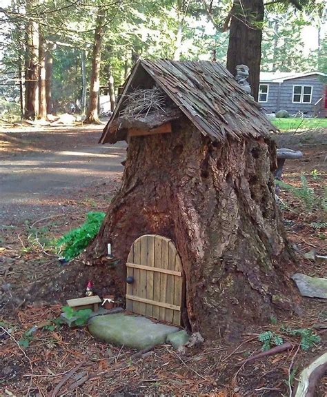 fairy house from a tree stump